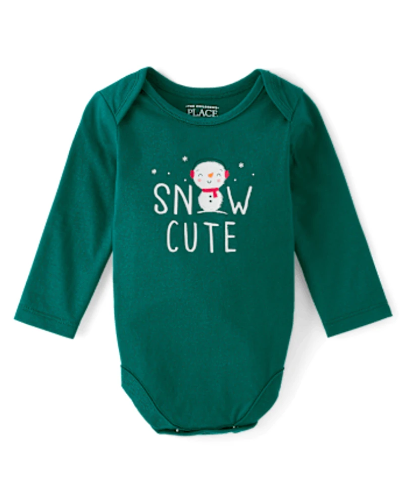Baby Snow Cute Graphic Bodysuit