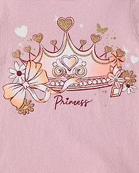 Baby And Toddler Girls Princess Crown Graphic Tee