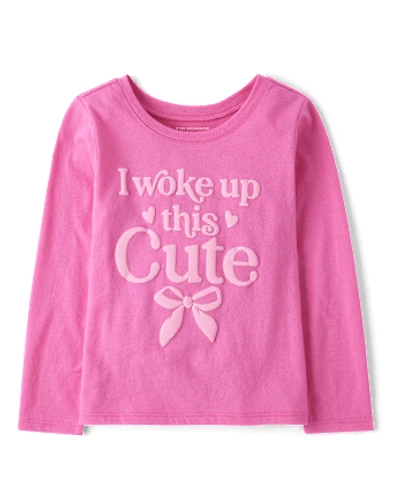 Baby And Toddler Girls Woke Up This Cute Graphic Tee