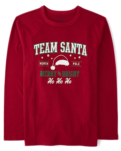 Kids Matching Family Team Santa Graphic Tee