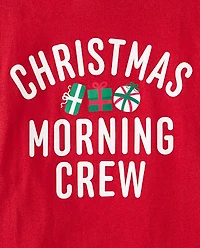 Kids Matching Family  Christmas Morning Crew Graphic Tee