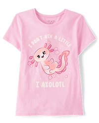 Girls Axolotl Graphic Tee
