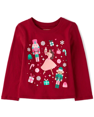 Baby And Toddler Girls Christmas Nutcracker Graphic Tee