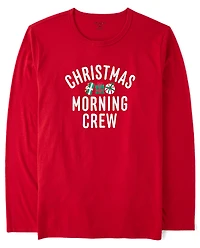 Adult Matching Family  Christmas Morning Crew Graphic Tee