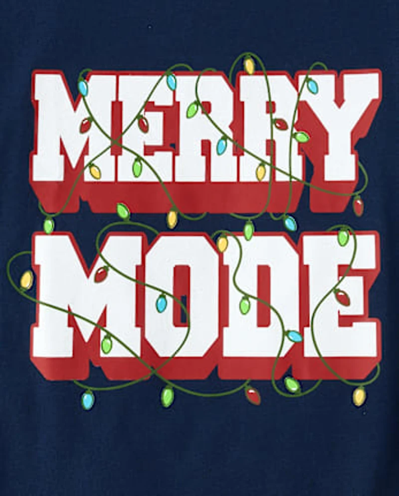 Boys Christmas Merry Mode Graphic Tee