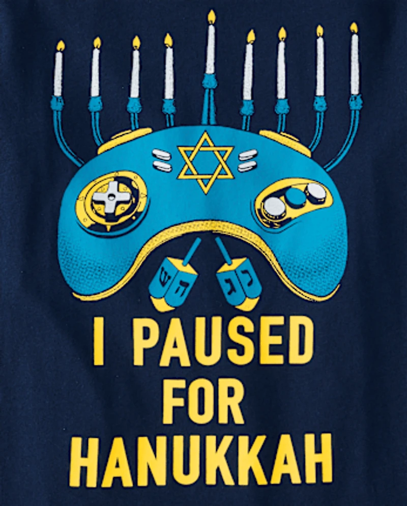 Boys Paused For Hanukkah Graphic Tee