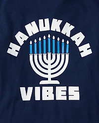 Boys Glow Hanukkah Vibes Graphic Tee