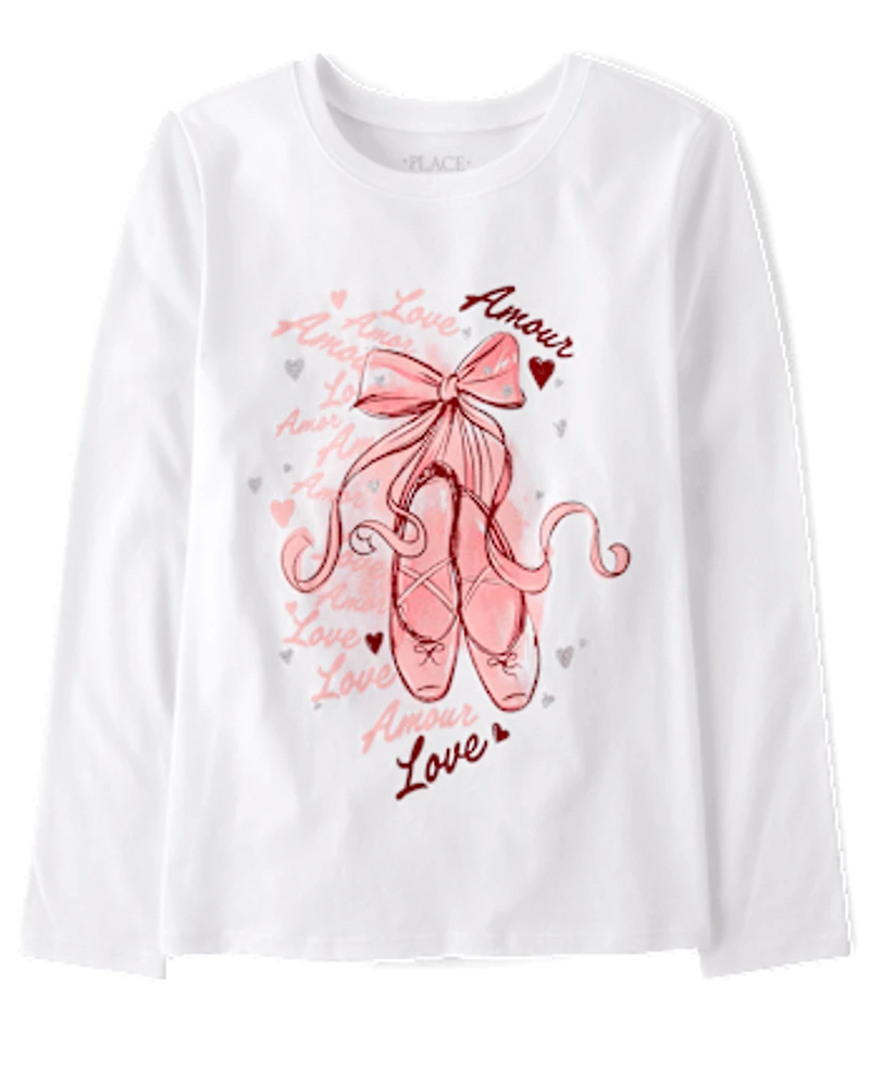 Girls Ballet Shoes Graphic Tee