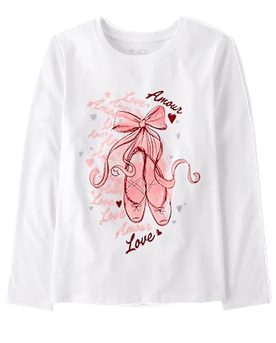 Girls Ballet Shoes Graphic Tee
