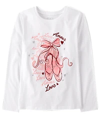 Girls Ballet Shoes Graphic Tee