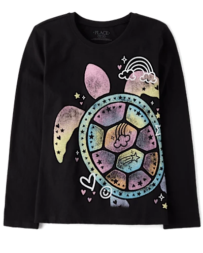 Girls Turtle Graphic Tee
