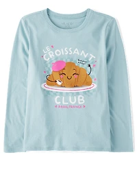Girls Croissant Club Graphic Tee