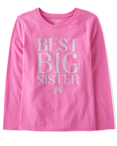 Girls Best Big Sister Graphic Tee
