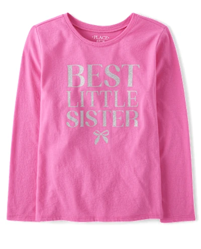 Girls Best Little Sister Graphic Tee