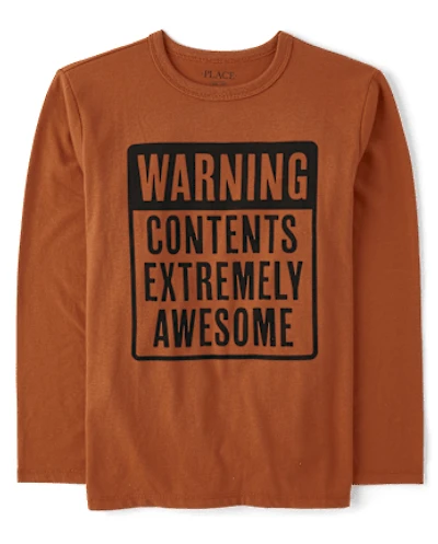Boys Awesome Contents Graphic Tee