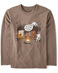 Boys Camping Smores Graphic Tee