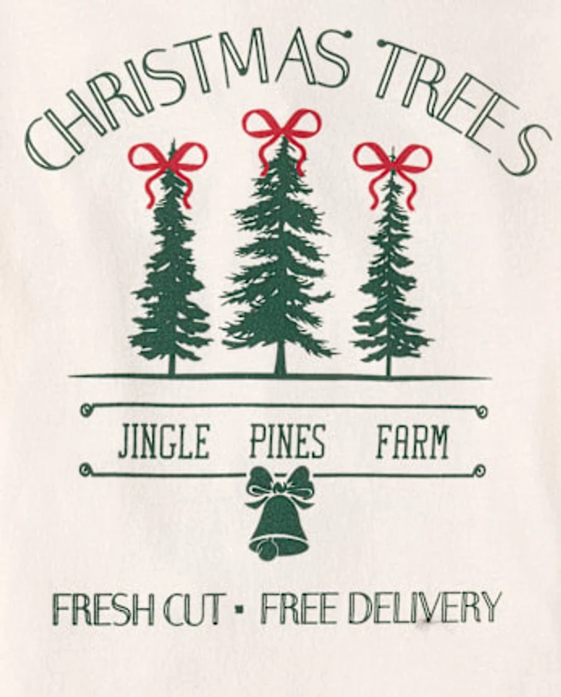 Girls Christmas Trees Graphic Tee