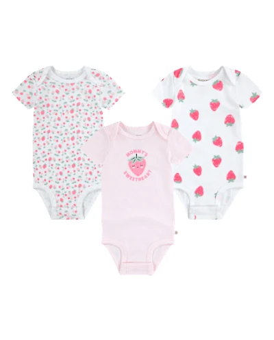 Baby Girls Huggies™ Strawberry Bodysuit 3-Pack