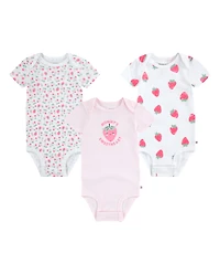 Baby Girls Huggies™ Strawberry Bodysuit 3-Pack
