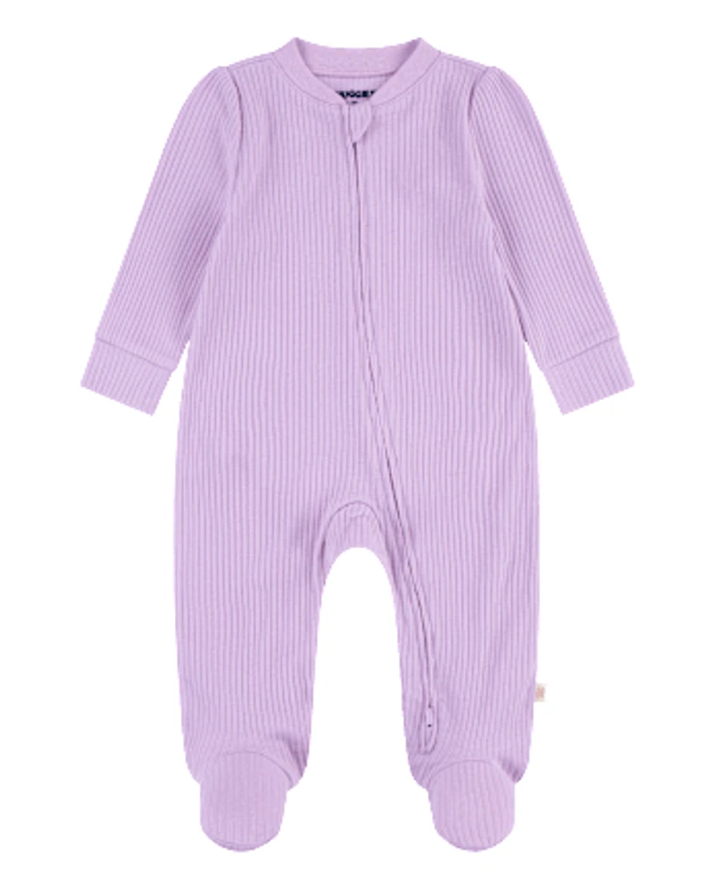 Baby Girls Huggies™ Ribbed Footed Coverall