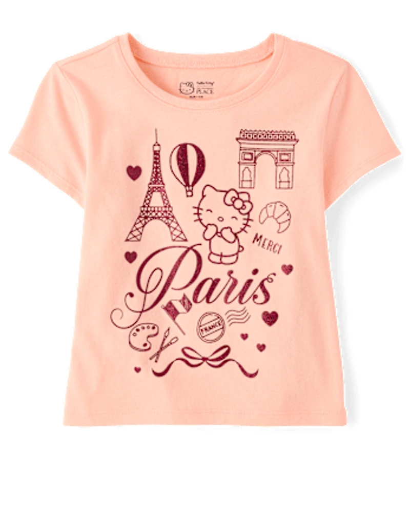 Girls Hello Kitty® Glitter Paris Baby Tee