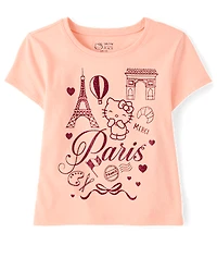 Girls Hello Kitty® Glitter Paris Baby Tee