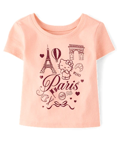 Toddler Girls Hello Kitty® Glitter Paris Baby Tee
