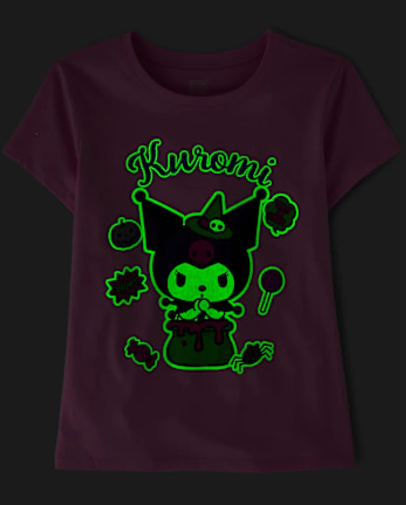 Girls Kuromi™ Glow Halloween Graphic Tee
