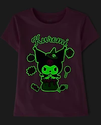 Girls Kuromi™ Glow Halloween Graphic Tee