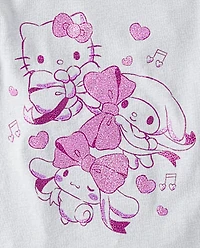 Girls Hello Kitty® And Friends Glitter Bow Baby Tee