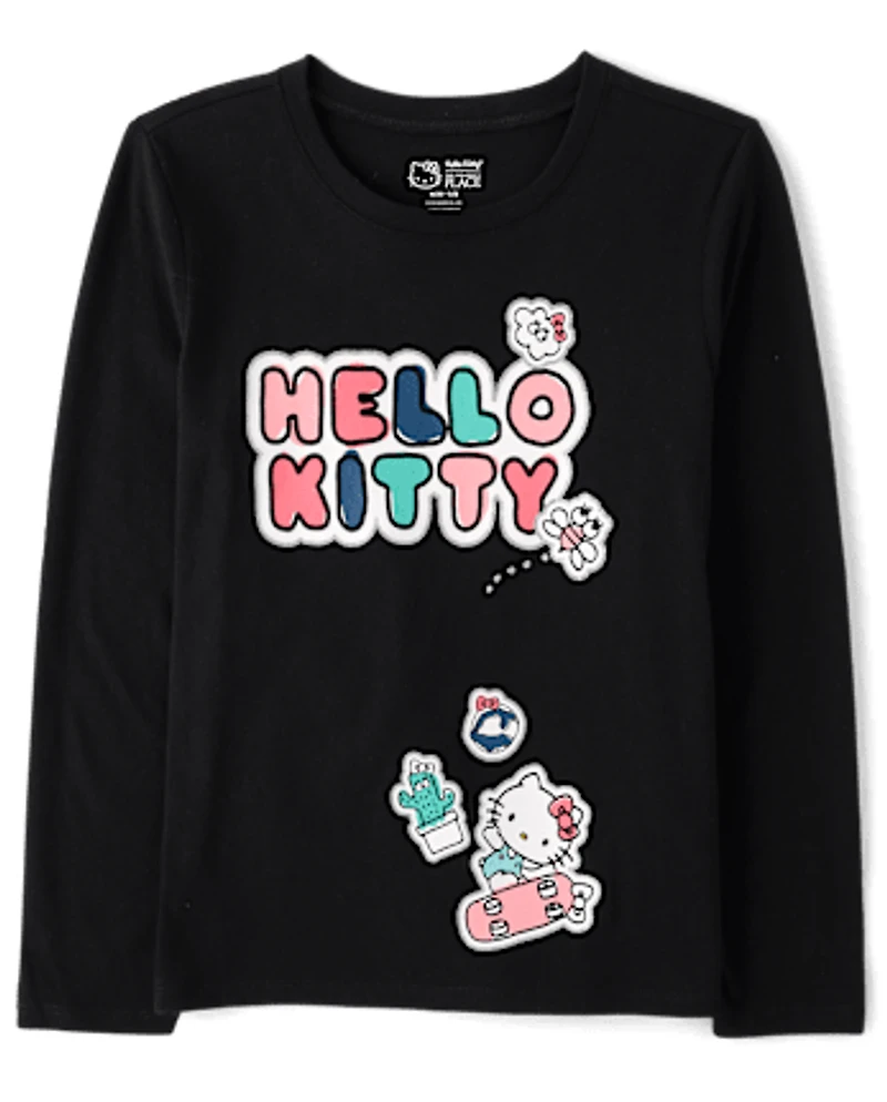 Girls Hello Kitty® Glitter Patch Graphic Tee
