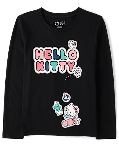 Girls Hello Kitty® Glitter Patch Graphic Tee