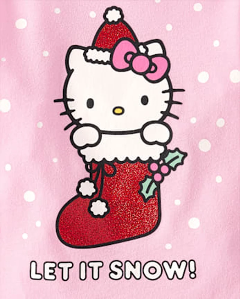 T-shirt graphique Hello Kitty® à paillettes pour petite fille