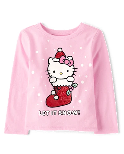 T-shirt graphique Hello Kitty® à paillettes pour petite fille