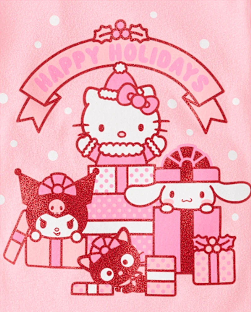 Toddler Girls Hello Kitty® And Friends Glitter Happy Holidays Graphic Tee