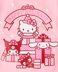 Toddler Girls Hello Kitty® And Friends Glitter Happy Holidays Graphic Tee