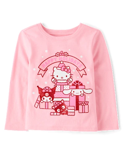 Toddler Girls Hello Kitty® And Friends Glitter Happy Holidays Graphic Tee