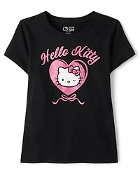 Girls Hello Kitty® Glitter Heart Graphic Tee