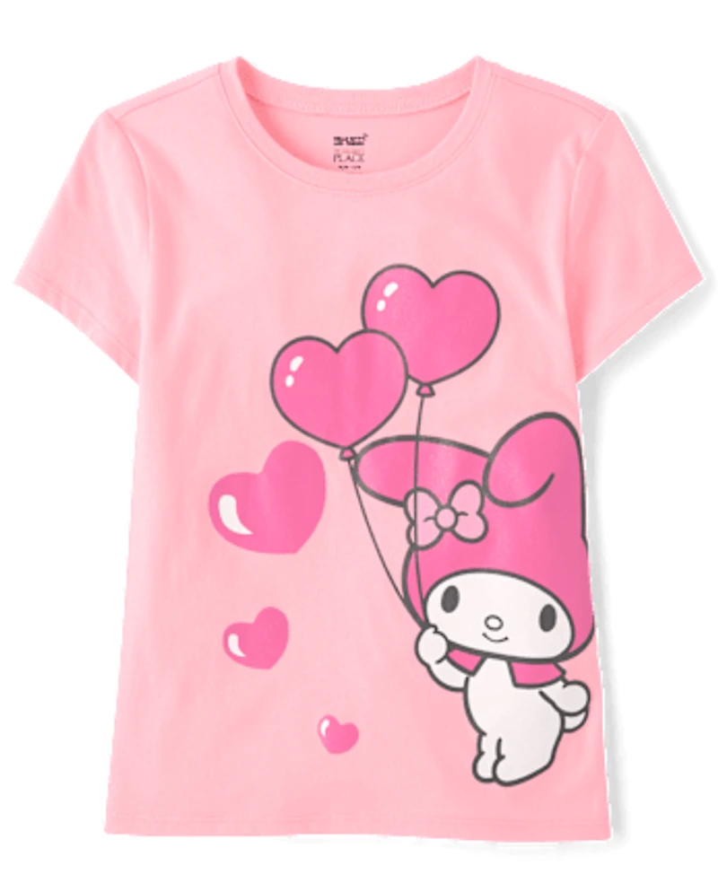 Girls My Melody™ Glitter Balloon Graphic Tee