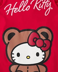 Girls Hello Kitty® Puff Print Bear Graphic Tee