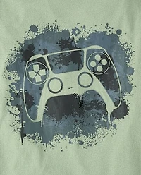 Boys Camo Game Controller Graphic Tee