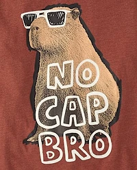 Boys No Cap Capybara Graphic Tee
