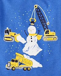 T-shirt graphique bonhomme de neige pour bébé et tout-petit garçon
