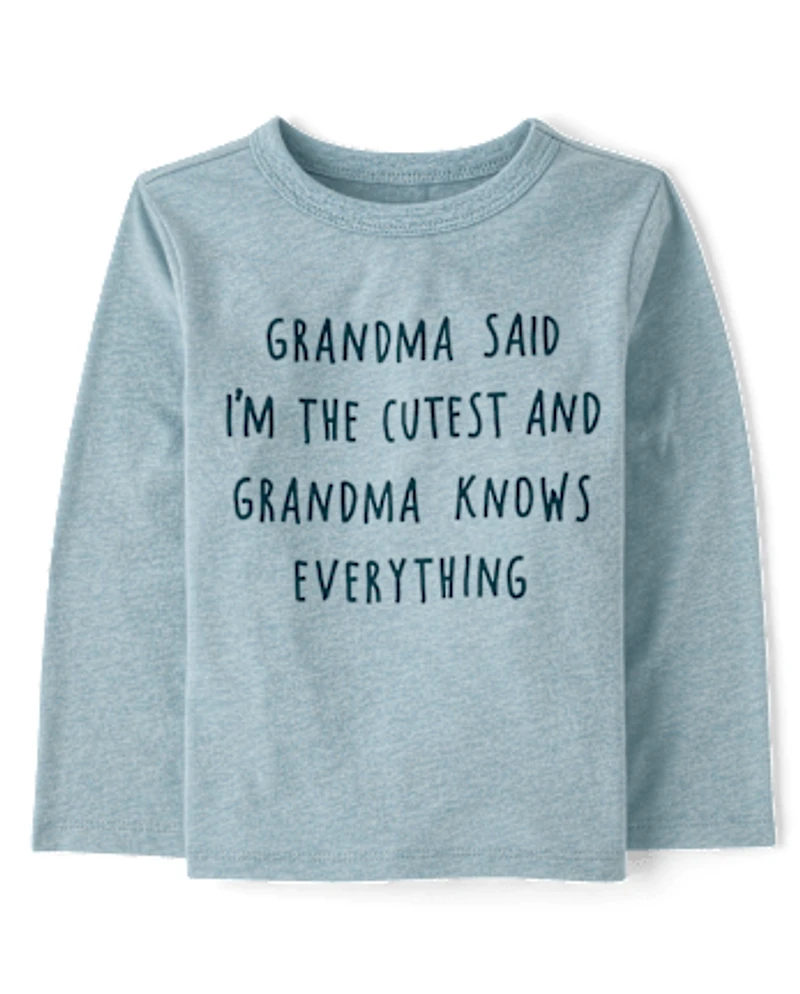 Baby And Toddler Boys Grandma Said Graphic Tee