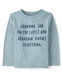 Baby And Toddler Boys Grandma Said Graphic Tee