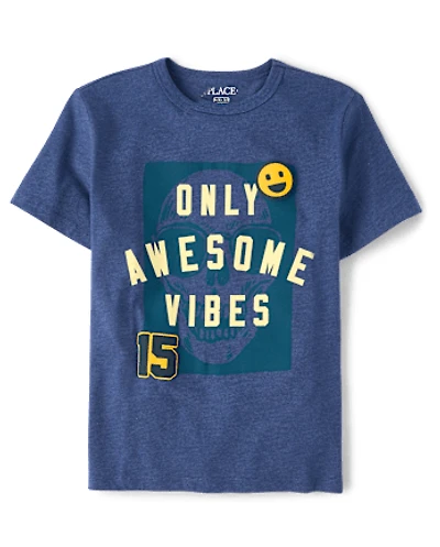 Boys Only Awesome Vibes Graphic Tee