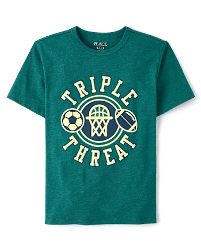Boys Triple Threat Sports Graphic Tee