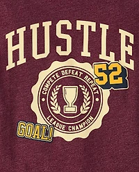 Boys Hustle Varsity Patches Graphic Tee