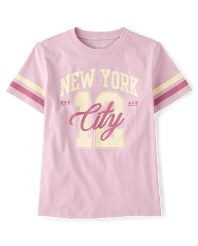 Girls New York Oversized Graphic Tee