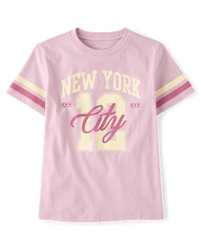 Girls New York Oversized Graphic Tee